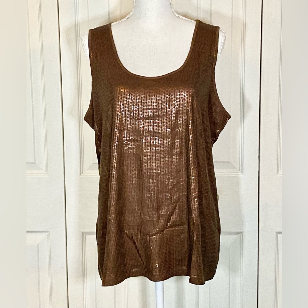 Bronze Sequin Tank Top